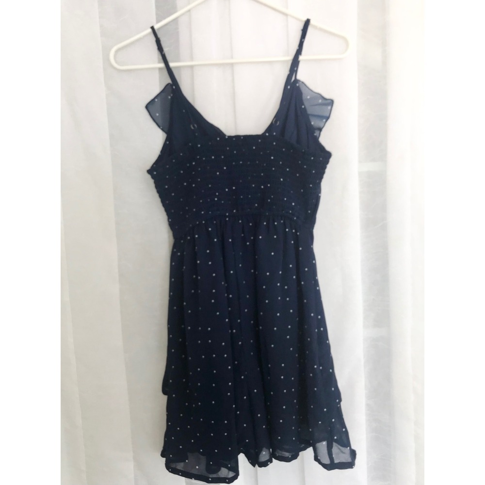 Jopna Navy Blue Polka Dot Ruffle Tiered Mini Dress with built in Shorts
Sm - Picture 2 of 5